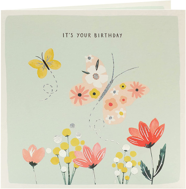 Cute Flower Design Birthday Card