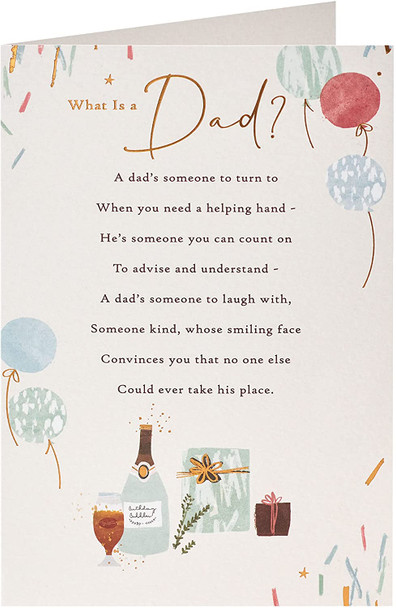 Sentimental Poem Dad Birthday Card