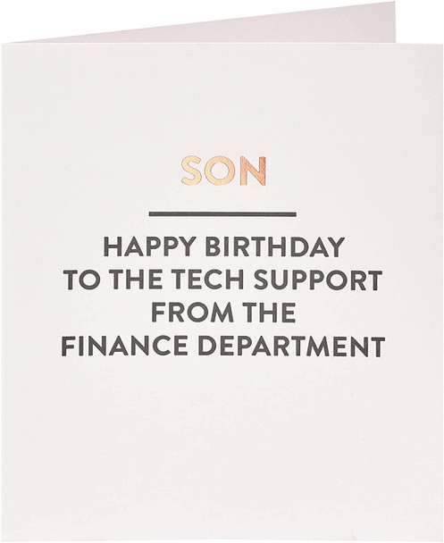 Witty Son Birthday Card