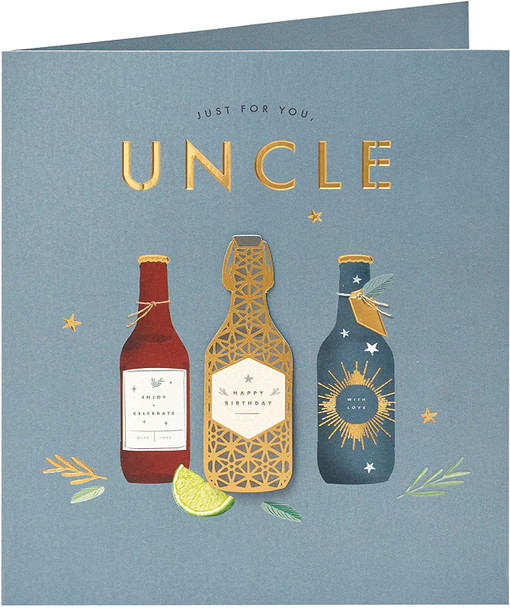 Contemporary Beer Design Uncle Birthday Card
