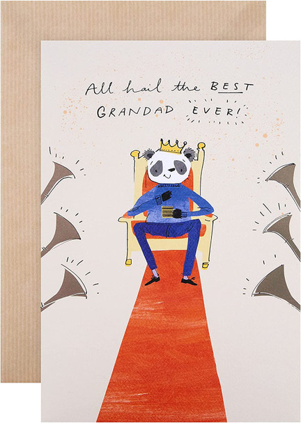 Cute Illustrated Design Father's Day Card for Grandad