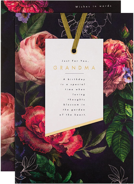 Classic Verse and Floral Design Grandma Birthday Card