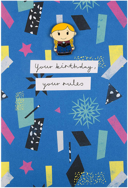 Disney's Frozen Birthday Card with Anna Pin Badge