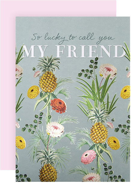 Vintage Style Botanical Design Friend Birthday Card