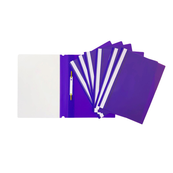 Pack of 120 Purple A4 Project Folders by Janrax