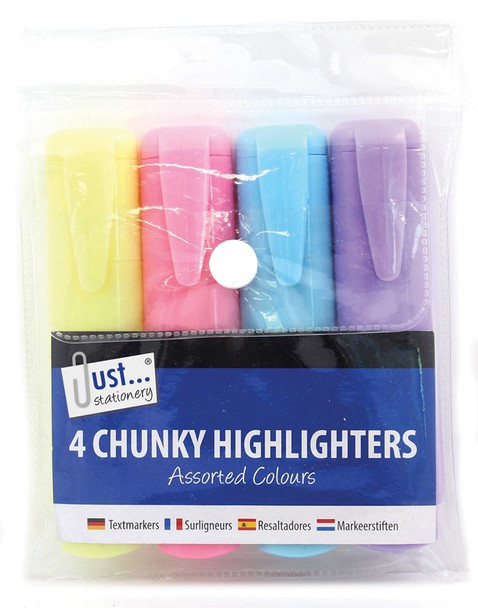 Pack of 4 Chunky Pastel Highlighters