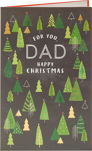 Christmas Tree All Over Pattern Dad Christmas Card