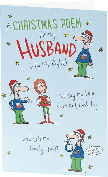 Christmas Poem for Husband Funny Christmas Card