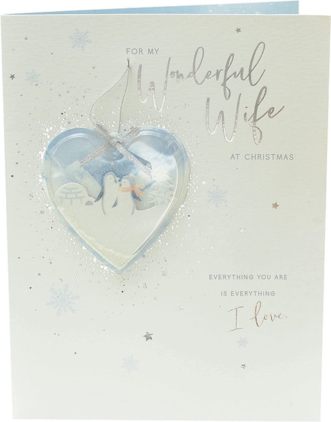 Heart Shaker Keepsake Wife Christmas Card