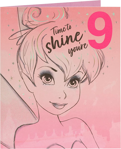 Disney Princess Tinker Bell Age 9 Birthday Card