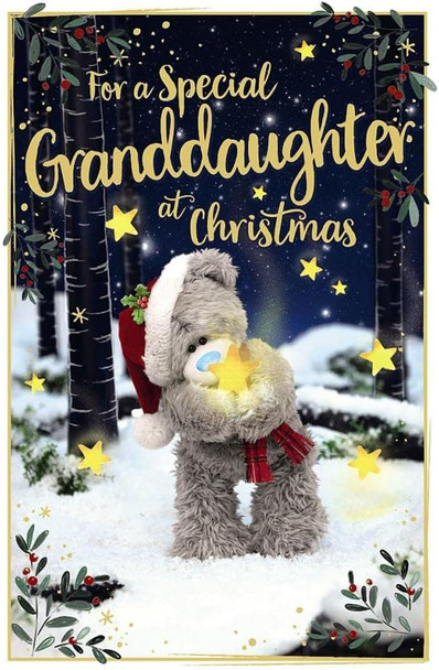 3D Holographic Granddaughter Christmas Card
