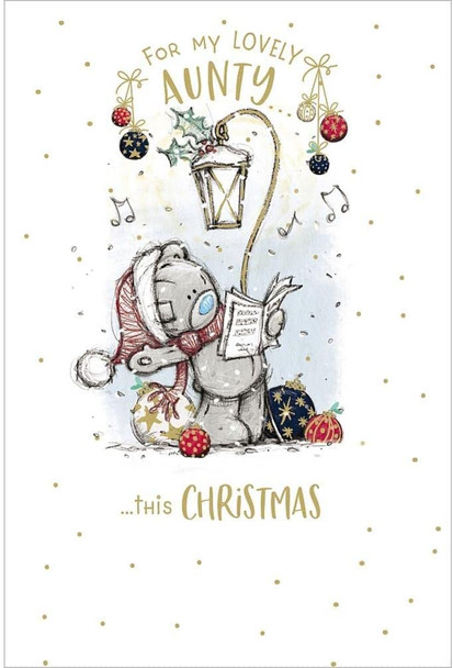 Bear Singing Carols Aunty Sketchbook Christmas Card