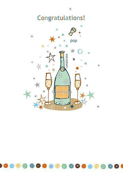 Champagne Design Congratulations Card