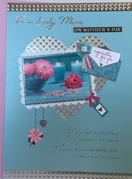 For a Lovely Mum On Mother's Day Greetings Card