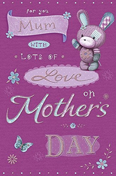 For you Mum Cute Knitted Bear Mother's Day Greetings Card