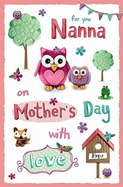 Nanna On Mother's Day Owl's Greeting Card