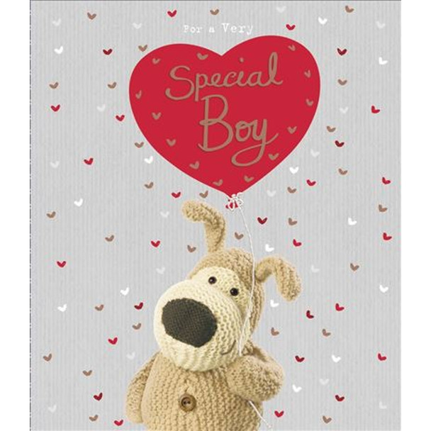 Boofle Holding Heart Balloon Special Boy Valentine's Day Card