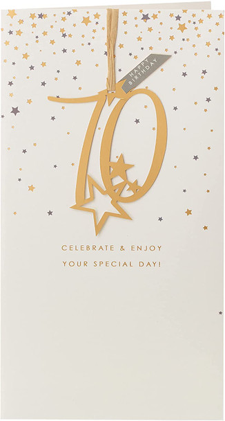 70th Birthday Card with Detachable Keepsake