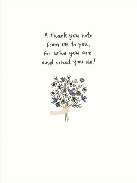 Bouquet of Wild Flowers Design Thank You Card	
