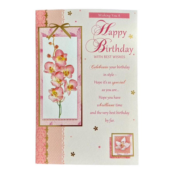 Happy Birthday Lovely Verse Greetings Card For Her