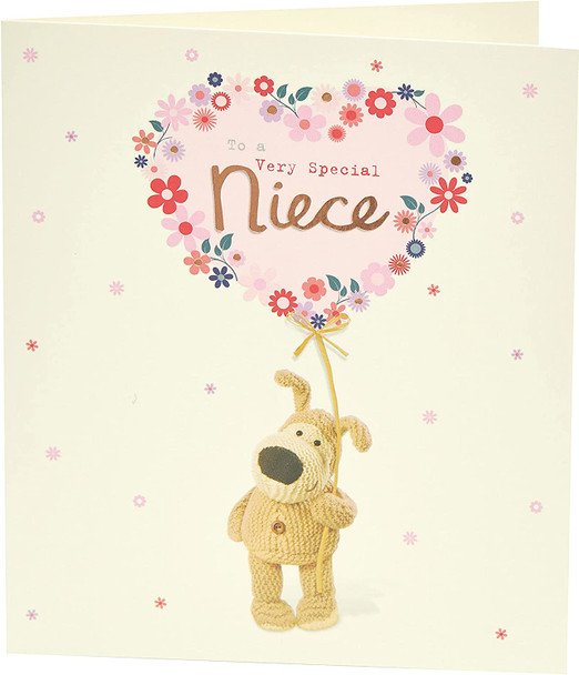 Cute Design A Big Flower Balloon Boofle Niece Birthday Card  