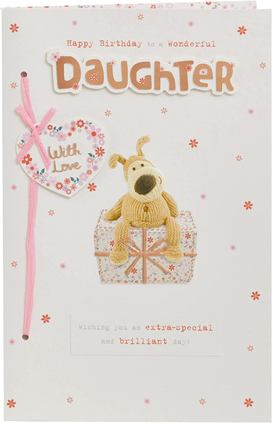 Cute Boofle Sending Big Present Daughter Birthday Card