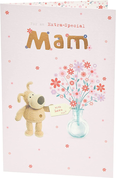 Boofle Lovely Design And Vase Of Flowers Mam Birthday Card