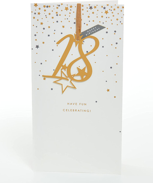 Gold Foil Stars Keepsake 18th Birthday Card