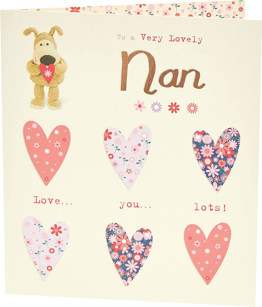 Cute Design Boofle Holding A Heart Nan Birthday Card