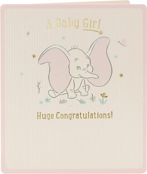 Disney Dumbo New Baby Girl Congratulations Card