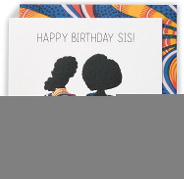 Kindred X Afrotouch Blank Happy Birthday Sis Card