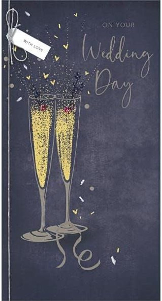 Champagne Design Wedding Congratulations Card