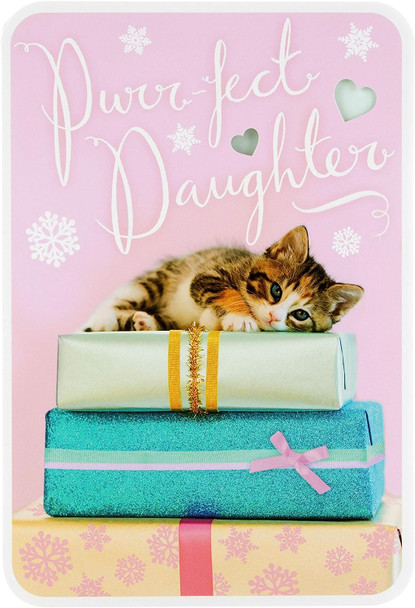 Purr-Fect Daughter Christmas Card "Happiness"