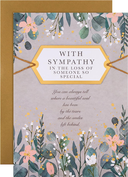 Classic Floral Design with Heartfelt Verse Someone Special Sympathy Card 