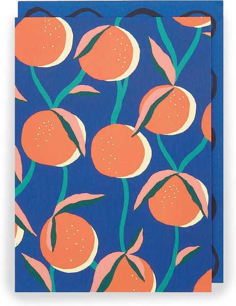 Kindred Oranges Pattern Blank Greetings Card