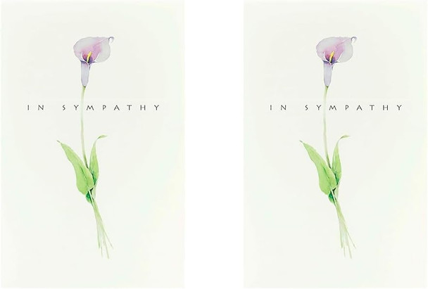 Classic Watercolour Flower Design Sympathy Bereavement Card
