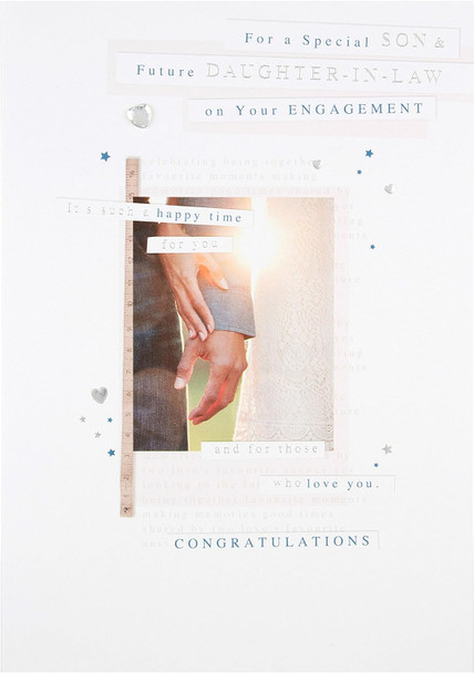 Engagement Congratulations Card 'for Son and Future Daughter in Law'