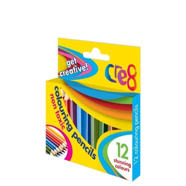 12 x Pack of 12 Half Size Colouring Pencils