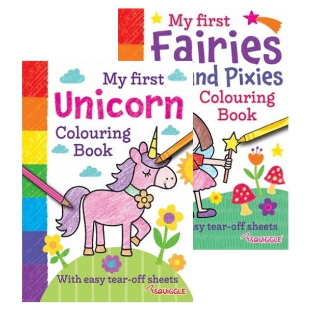 12 x My First Unicorn and Fairies Colouring Books 24x17cm