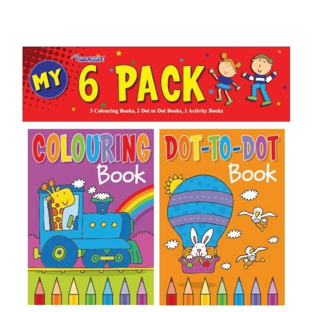 12 x Pack of 6 Mini Colouring & Activity Books