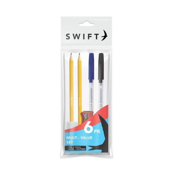 12 x 6 Pieces Stationery Multi-Value Sets