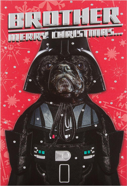 Brother Star Wars Christmas Card "Bark Side" 