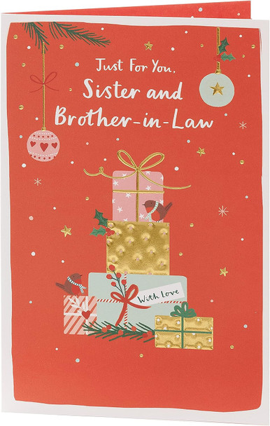 Foil Finish Design Sister & Brother-In-Law Christmas Card