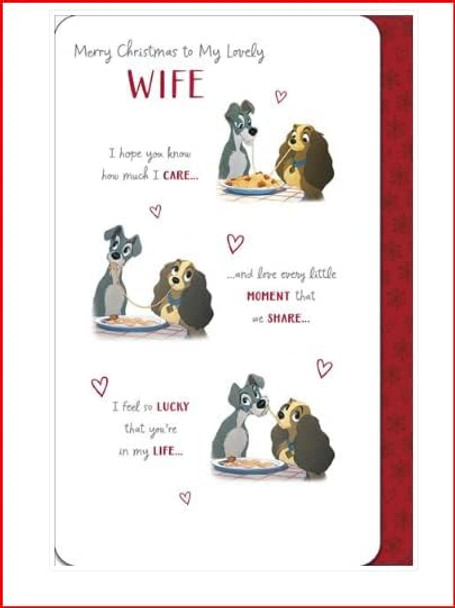 Disney Lady and The Tramp Wife Christmas Card
