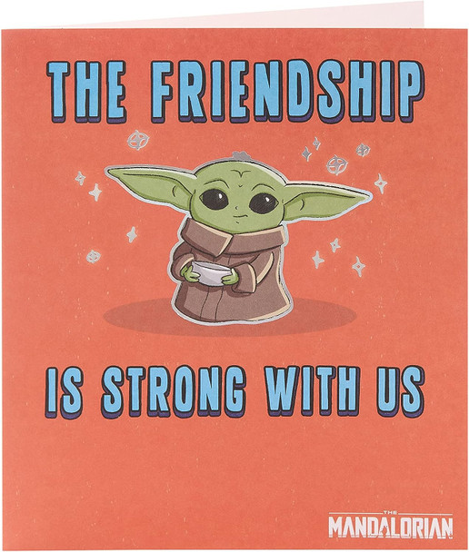 Funny Design With Grogu Character Friendship Blank Birthday Card