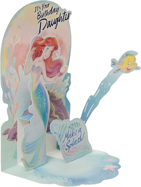 Disney Ariel & Flounder Design Daughter Birthday Card