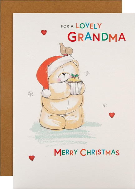 Cute Forever Friends Cupcake Design Grandma Christmas Card