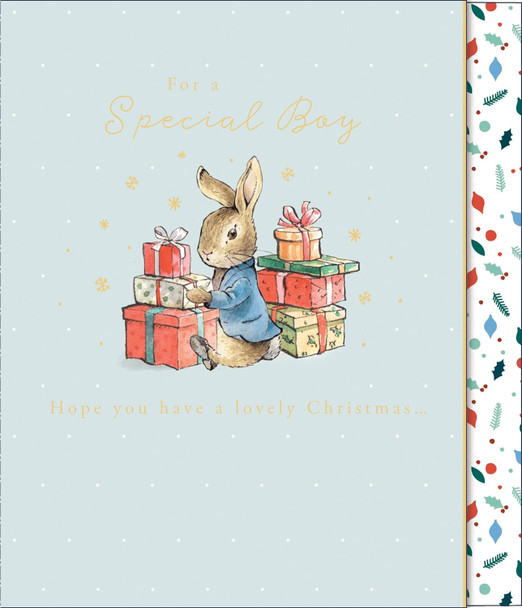 Peter Rabbit For A Special Boy Cute Christmas Card