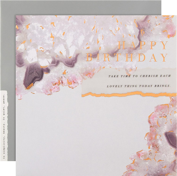 Contemporary Marbled Design Birthday Card