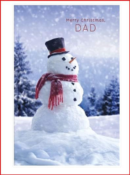 Snowman Design Dad Christmas Card